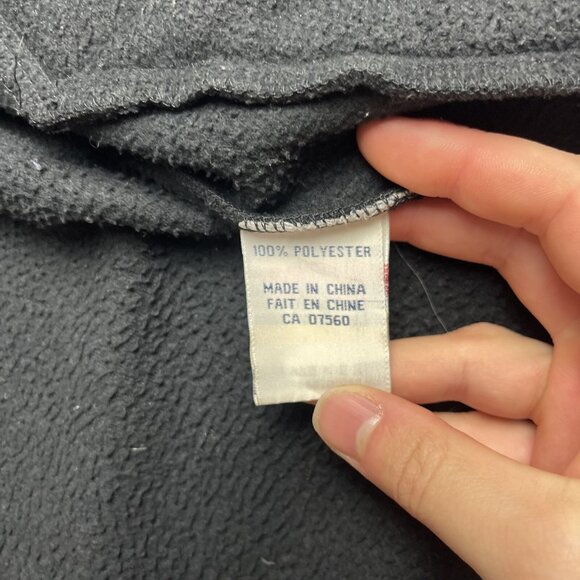 Vintage OP Ocean Pacific Mens Medium Vest Polar fleece Full zip Black Patch Logo - Picture 11 of 14